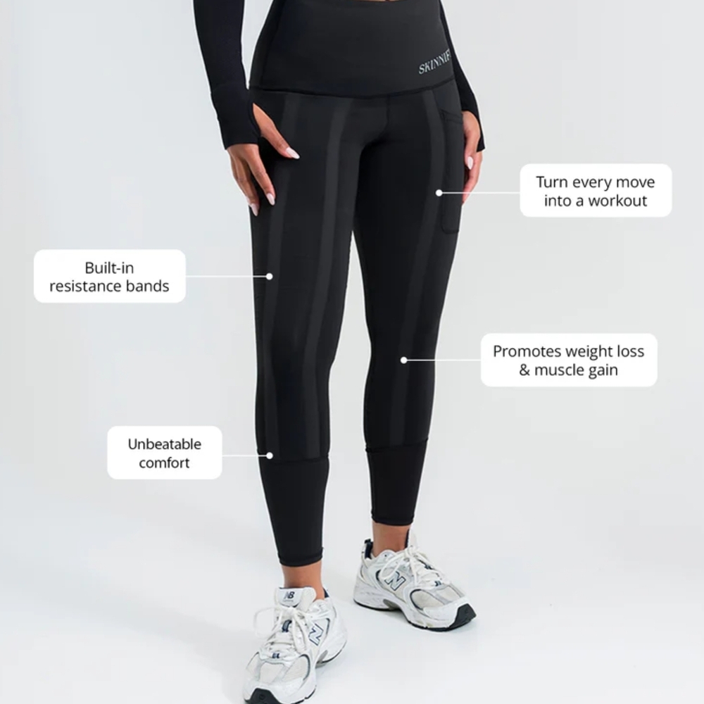 🔥Black Resistance Band Leggings NWT🔥